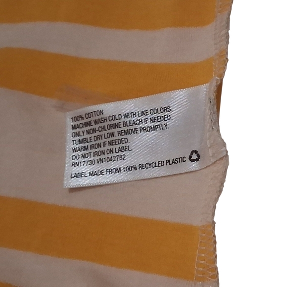 SALE EUC Womens Merona size XL long sleeve yellow and white striped T-shirt. - Picture 10 of 11